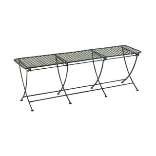 60-inch Great Outdoors Black All-weather Iron Bench