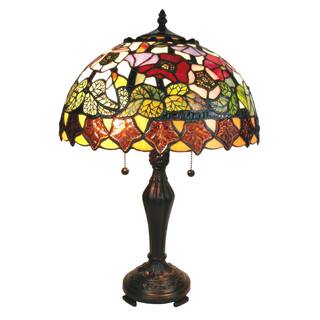 Amora Lighting Tiffany Style Poppies Design Table Lamp 21 Inches