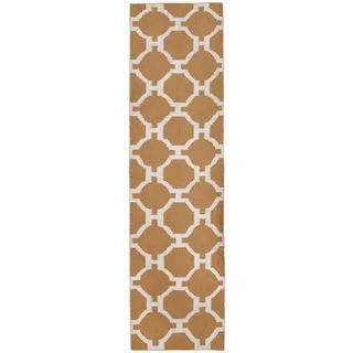 Floor Khaki Pattern Outdoor Rug (2' x 8')