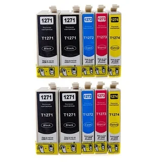 127 T127 Ink for Epson Stylus NX530 NX625 WorkForce 3520 635 3530 3540 7010 645 7510 7520 60 840 545 630 633 845 (10-pack)