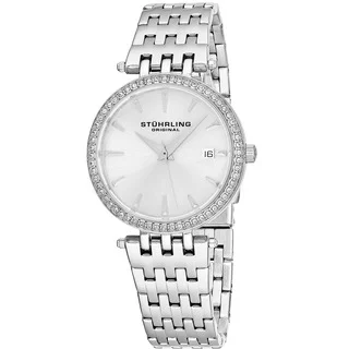 Stuhrling Original Women's Garland Automatic Swarovski Crystal Stainless Steel Bracelet Watch