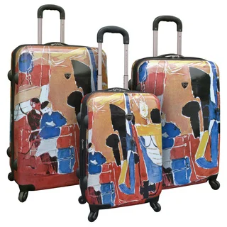 Curtis Publishing 'Our Friend the Sea' 3-piece Expandable Hardside Spinner Luggage Set