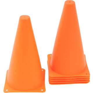 9-inch Plastic Cone Orange Sports Training Gear (Pack of 12)
