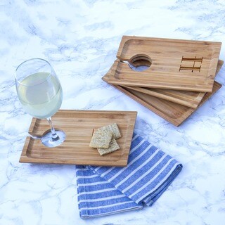 Personalized Bamboo Wine and Dine Appetizer Trays