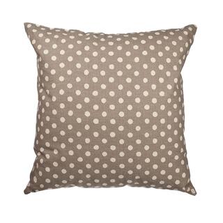 Gray Canvas Polka Dot 18-inch Throw Pillow