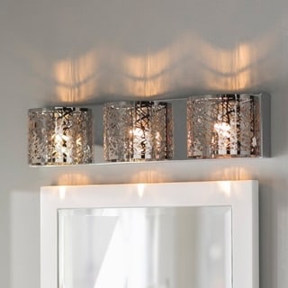 Metro Candelabra 3-light LED Chrome Finish and Clear Crystal 30-inch Wide Wall Sconce Light