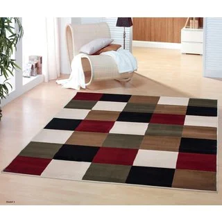 Sweet Home Modern Boxes Multi-colored Area Rug (8'2 x 9'10 )