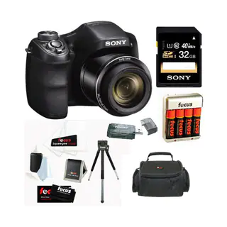 Sony Cyber-shot DSCH300B Digital Camera in Black + 32GB Accessory Kit