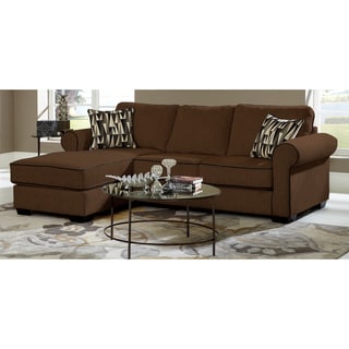 Chocolate Chenille Sofa Chaise Sectional