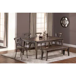 Hillsdale Furniture's Lorient Rectangle Dining Set in Washed Charcoal Grey