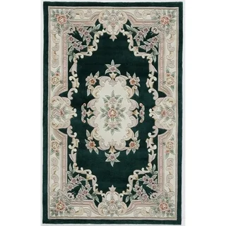 Hand-tufted Floral Green Accent Rug (2' x 4')