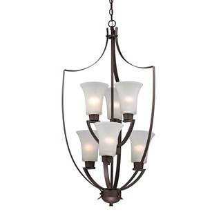 Cornerstone Foyer Collection 6 Light Chandelier In Oil Rubbed Bronze