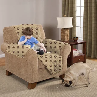 Slumber Shop Reversible and Quilted Paw Print Furniture Protector