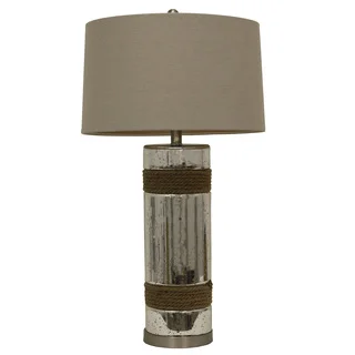 Silver Mercury and Rope Table Lamp