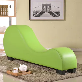 Faux Leather Yoga Chair Stretch Chaise Relax