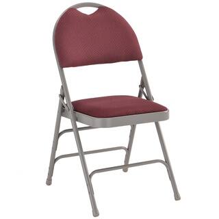 Anemone Burgundy Folding Chairs with Handle Grip