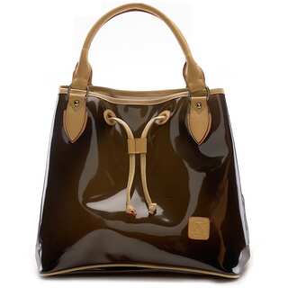 D by Dominie Large Leatherette Black Tote