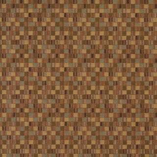 E260 Gold Green Scale Geometric Boxes Contract Upholstery Fabric