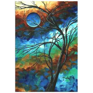 Megan Duncanson 'Mystery of the Moon' Colorful Modern Landscape Painting Giclée on Metal