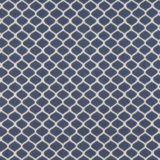 A0008E Blue Off White Modern Geometric Upholstery Fabric