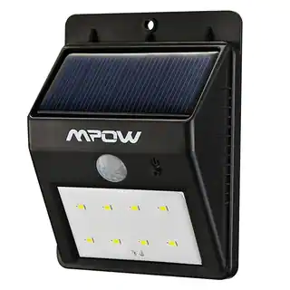 Mpow Solar Powerd Wireless LED Security Motion Sensor Light, Outdoor Wall/garden Lamp