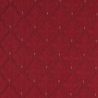 A440 Red Medallion Brocade Jacquard Upholstery Fabric