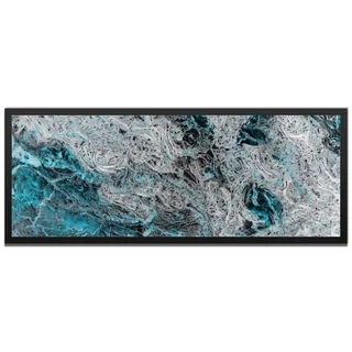 Emley 'Storm Turquoise' Contemporary Abstract Painting Giclée on Metal