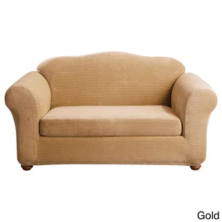 Sure Fit Stretch Royal Diamond Two-piece Sofa Slipcover
