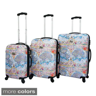 One World 3-Piece Hardside Lightweight Expandable Upright Spinner Luggage Set