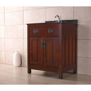 OVE Decors Cain 28-inch Dark Walnut Singe Sink Bathroom Vanity
