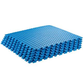 Puzzle Exercise Interlocking Blue Yoga Mat