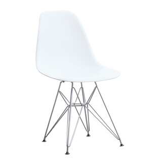 MaxMod WireLeg Dining Side Chair in White