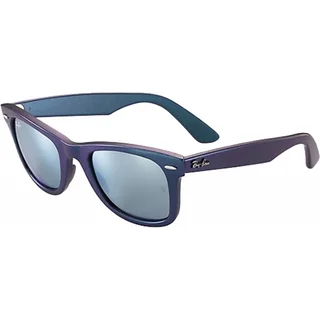 Ray-Ban Men's Mirrored RB2140 Blue Wayfarer Sunglasses