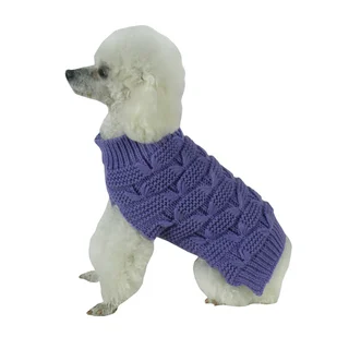 Cable Knitted Fashion Turtleneck Dog Sweater