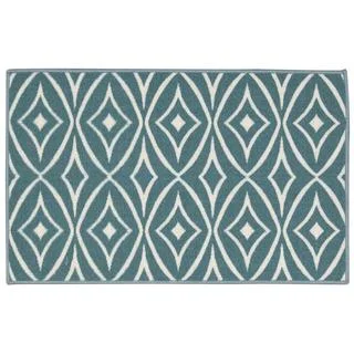 Waverly Fancy Free and Easy Centro Aqua Area Rug by Nourison (1'8 x 2'10)