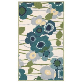 Waverly Fancy Free and Easy Pic-a-Poppy Ocean Area Rug by Nourison (2'6 x 4')