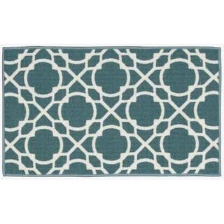 Waverly Fancy Free and Easy Perfect Fit Aqua Area Rug by Nourison (2'6 x 4')