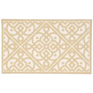 Waverly Fancy Free and Easy Lace It Up Gold Area Rug by Nourison (1'10 x 4'6)