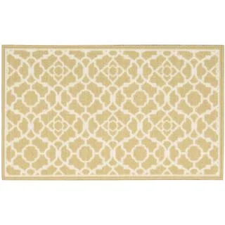 Waverly Fancy Free and Easy Lovely Lattice Gold Area Rug by Nourison (1'10 x 4'6)