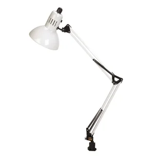 Lite Source Swing Arm Fluorescent Clamp-on Lamp, White