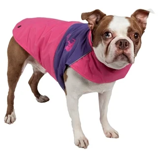 Touchdog Lightening-shield 2-in-1 Convertible Waterproof Dog Jacket with Blackshark Technology