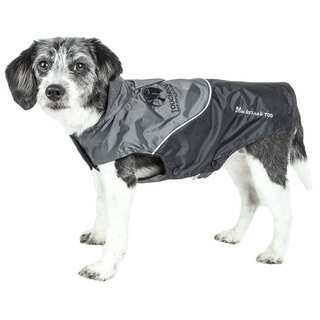 Touchdog Lightening-shield Waterproof Convertible Dog Jacket with Blackshark Technology