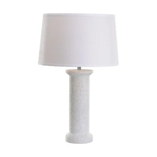 Dimond White Marble Rough Round Table Lamp