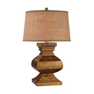 Dimond Carved Wood Post Lamp