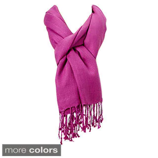 Premium Solid Color Scarf with Tassels