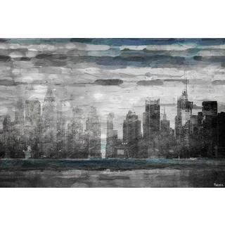Parvez Taj 'Sunset in NYC' Canvas Art