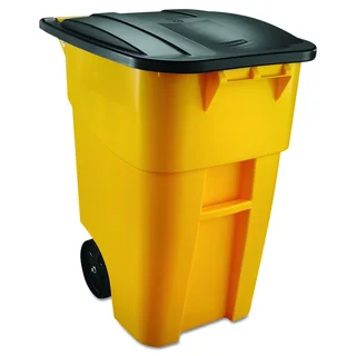 Rubbermaid Commercial Yellow 50 Gal Brute Rollout Plastic Container