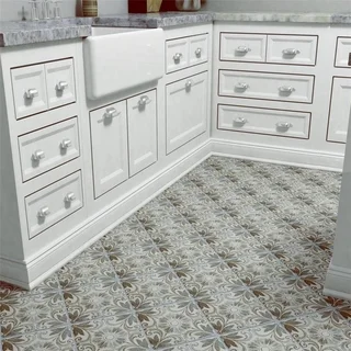 SomerTile 7.75x7.75-inch Gavras Cendra Dcor Dahlia Ceramic Floor and Wall Tile (Case of 25)