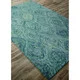 National Geographic Hand-Tufted Abstract Pattern Mineral blue/Green-blue slate Wool (5x8) Area Rug (India)
