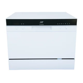SPT 6 Place Setting White Countertop Dishwasher with Delay Start